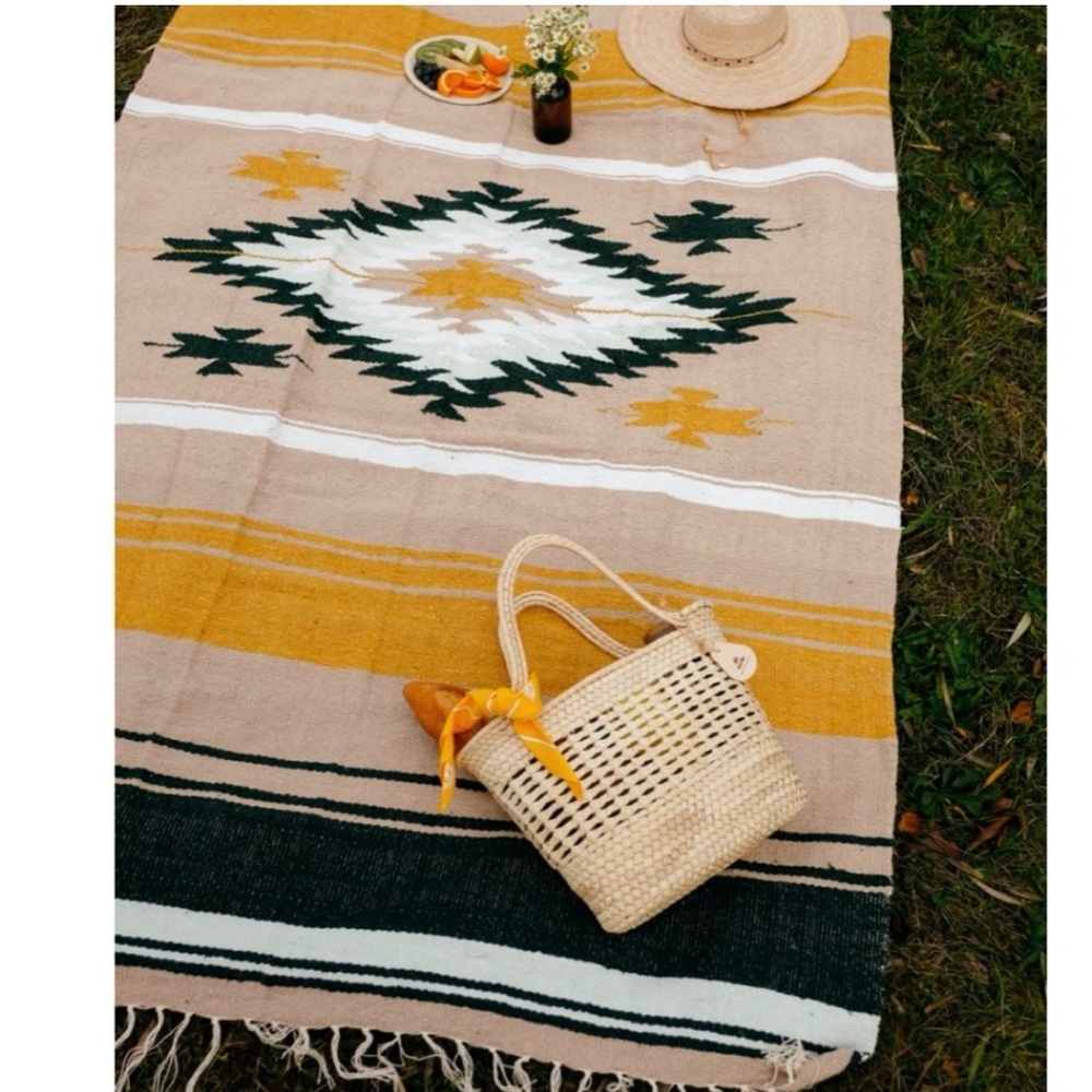 Nipomo blanket handwoven geometric - new with tags